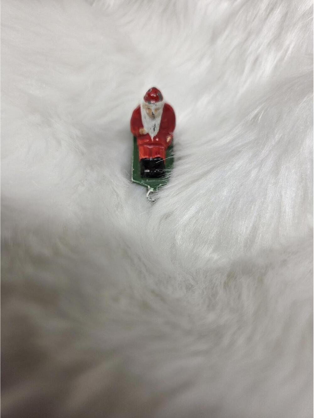 Vintage Santa Claus Sled Christmas Ornament